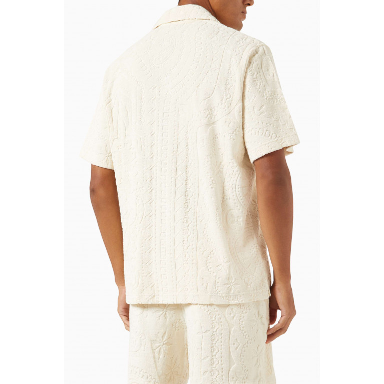 Kith - Thompson Camp Collar Shirt in Cotton-blend Terry Neutral