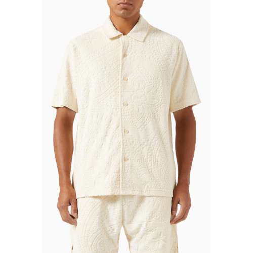 Kith - Thompson Camp Collar Shirt in Cotton-blend Terry Neutral