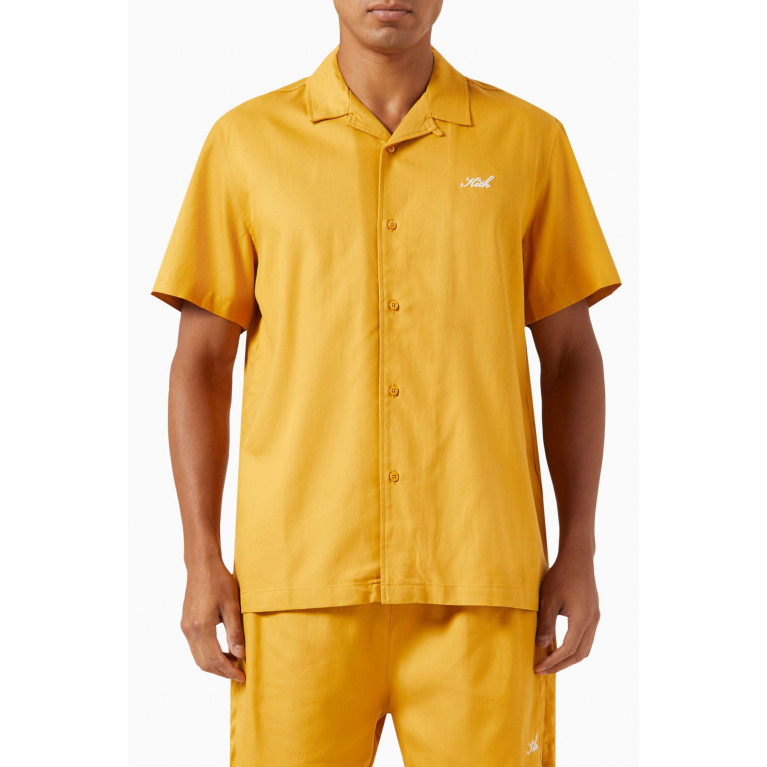 Kith - Thompson Camp Collar Shirt in Silk-blend Yellow
