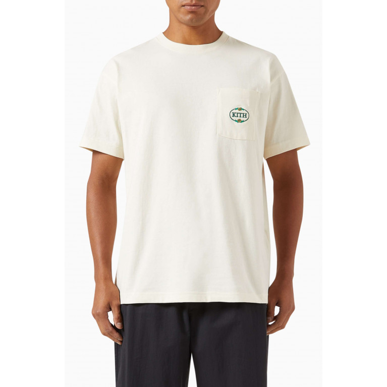 Kith - NY Rose Pocket T-shirt in Cotton Jersey Neutral