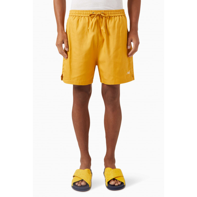 Kith - Thompson Active Shorts in Silk-blend Yellow