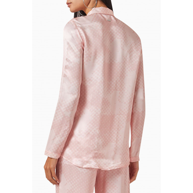 Armani Exchange - Study Hall Print Shirt in Satin Pink
