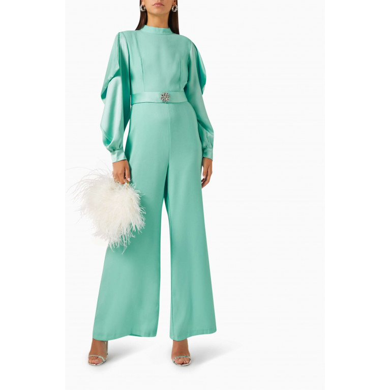 Senna - Chasey Belted Jumpsuit Green