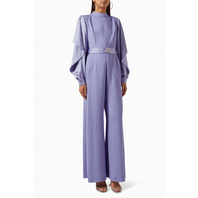 Senna - Chasey Belted Jumpsuit Purple