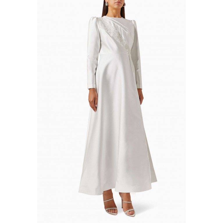 Senna - Fabiola Sequin-embellished Dress White
