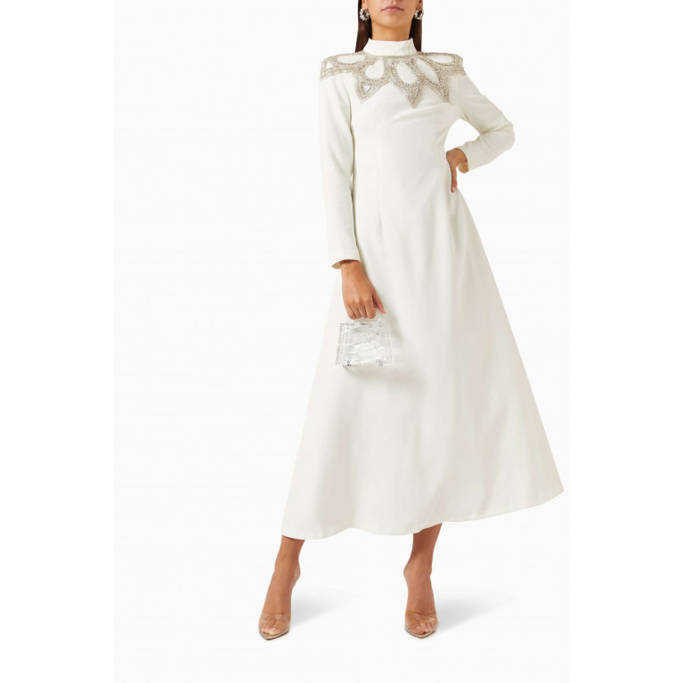 Senna - Raquell Embellished Dress White