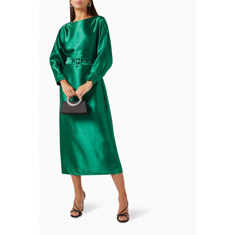 Senna - Leticia Belted Dress Green