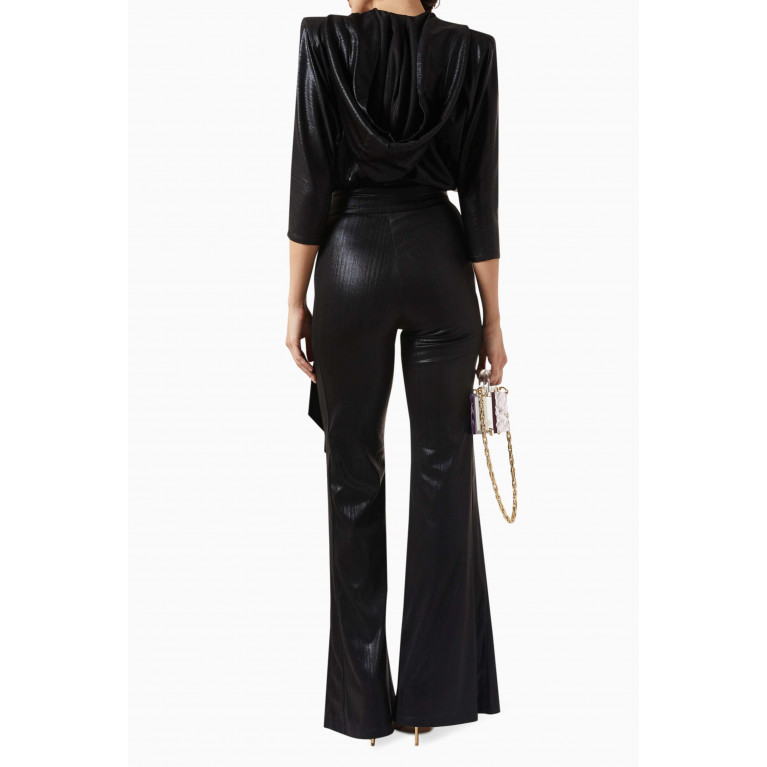 Zhivago - Ask Me Hooded Jumpsuit in Stretch Metallic-jersey