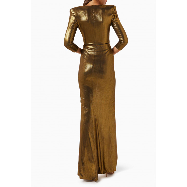 Zhivago - Last Dance Gown in Stretch Metallic-jersey Gold