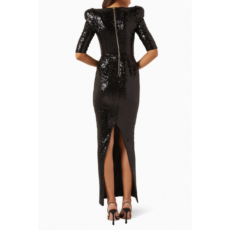 Zhivago - Look Me Up Sequinned Gown Black