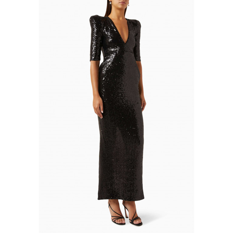 Zhivago - Look Me Up Sequinned Gown Black