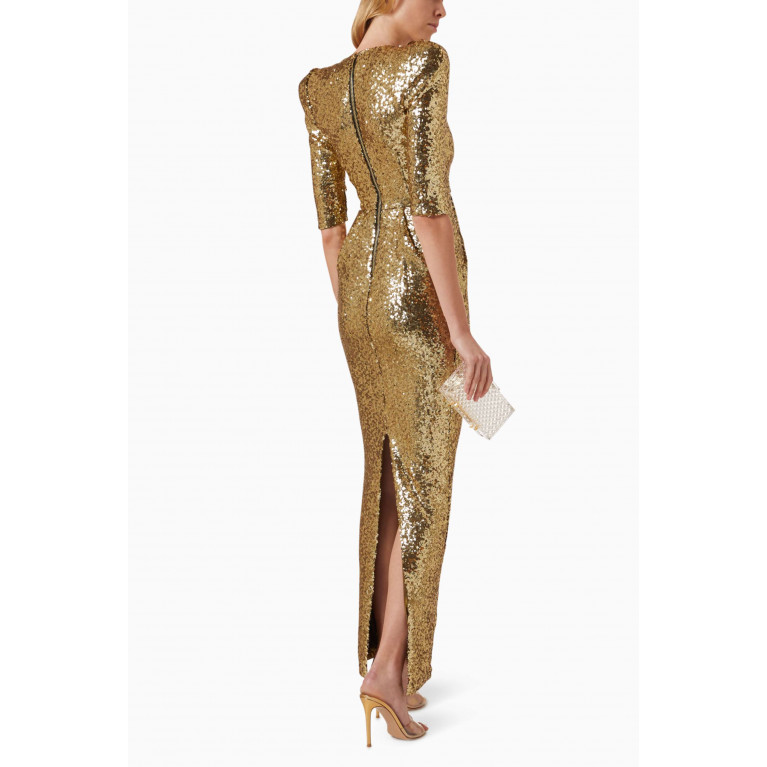 Zhivago - Look Me Up Sequinned Gown Gold