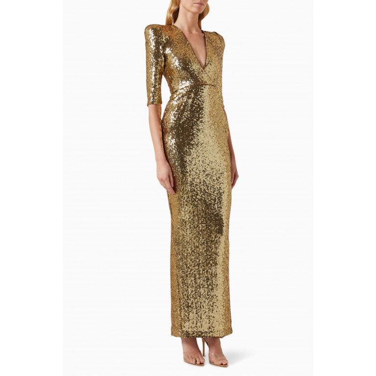 Zhivago - Look Me Up Sequinned Gown Gold