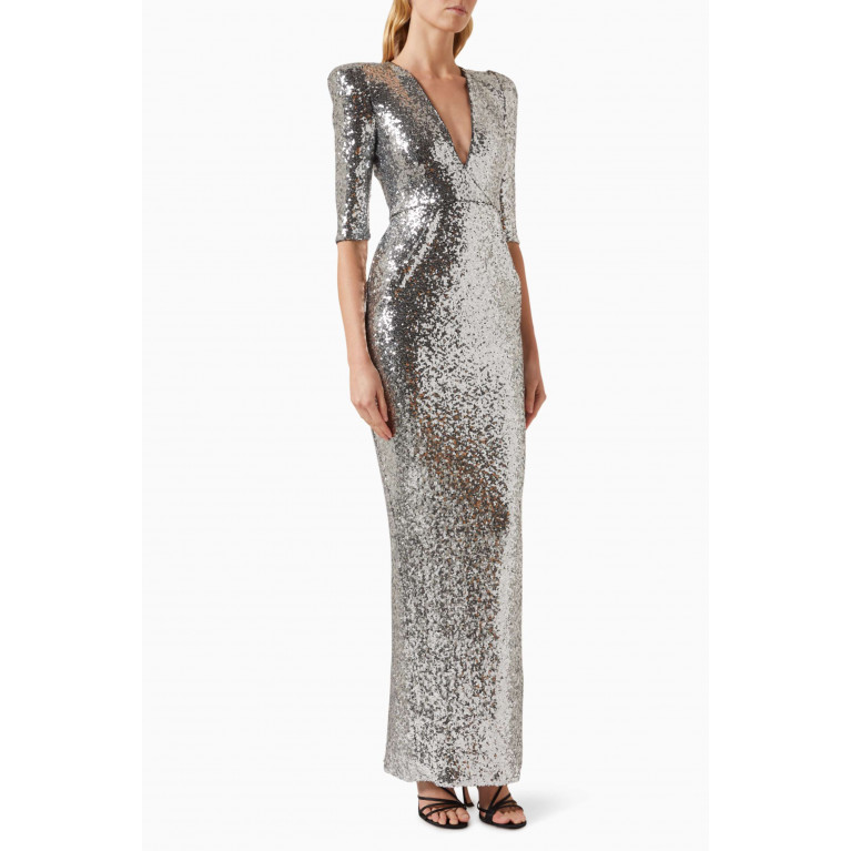 Zhivago - Look Me Up Sequinned Gown Silver