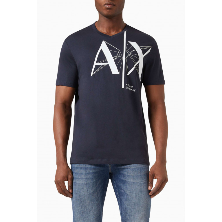 Armani Exchange - Graphic Logo Print T-shirt in Cotton Jersey