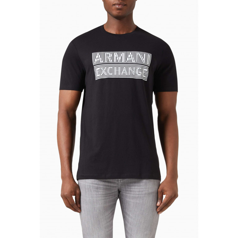 Armani Exchange - Graphic Logo-print T-shirt in Cotton Black