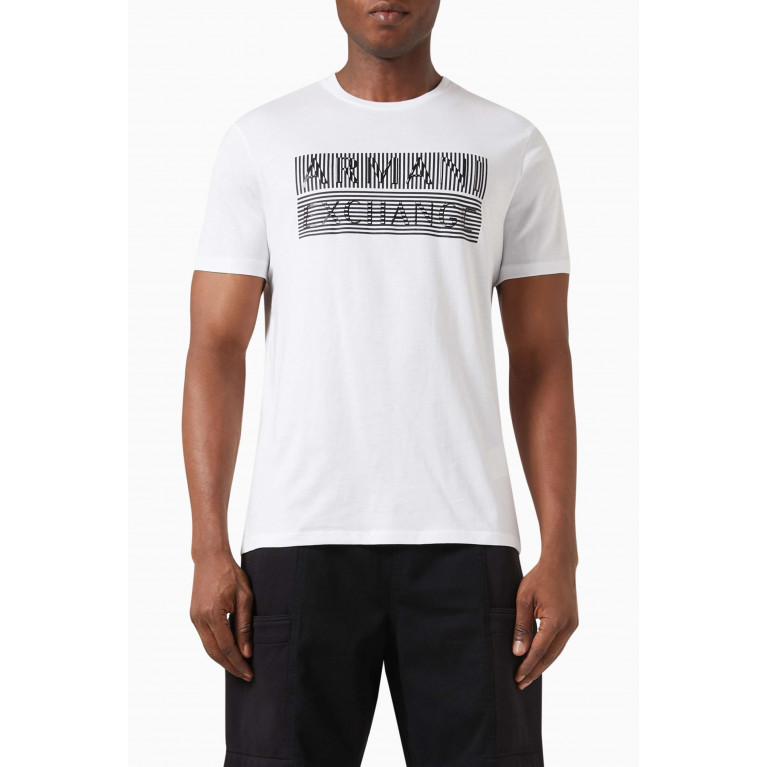 Armani Exchange - Graphic Logo-print T-shirt in Cotton White
