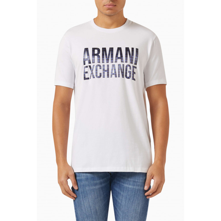 Armani Exchange - Graphic Logo-print T-shirt in Cotton-jersey White