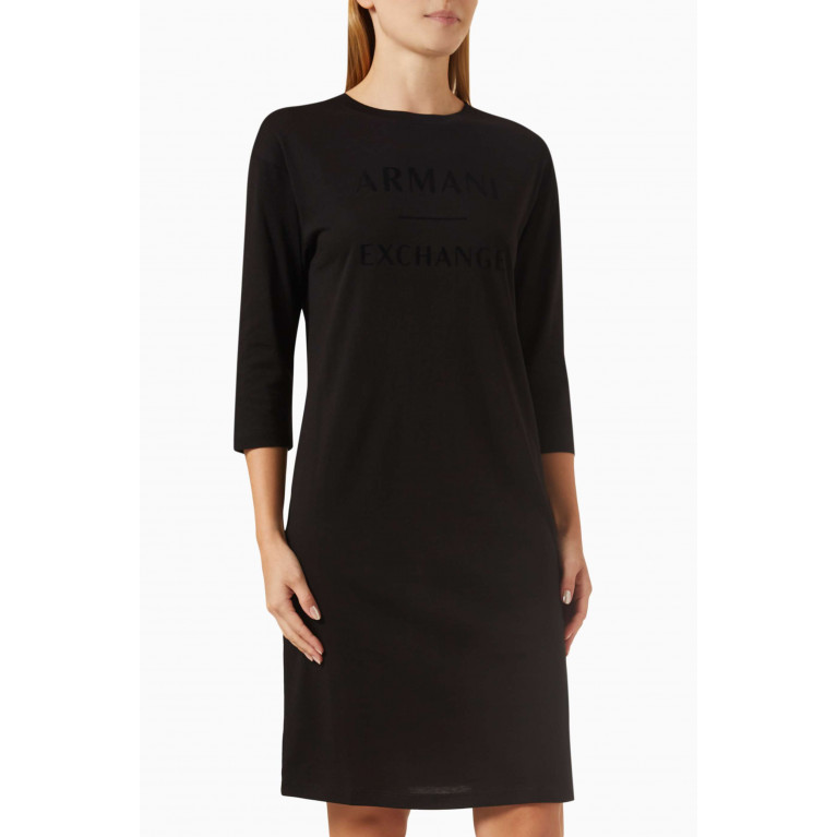 Armani Exchange - AX Logo Mini Dress in Cotton