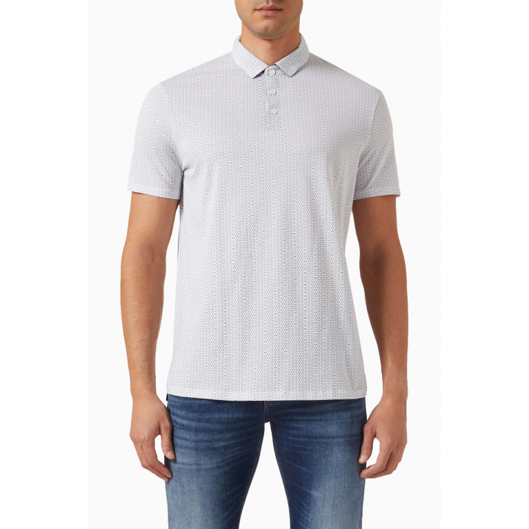 Armani Exchange - AX Logo Polo Shirt in Cotton-piqué White
