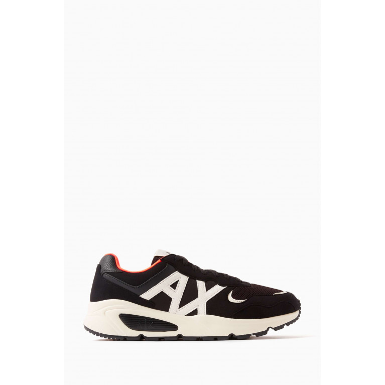 Armani Exchange - Bronx AX Bold Logo Sneakers in Faux Leather