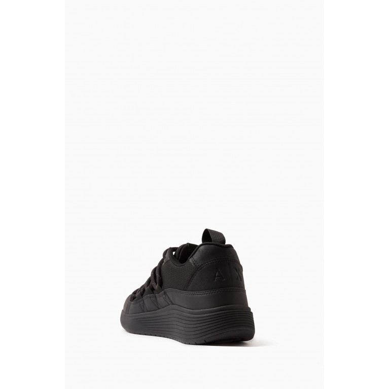 Armani Exchange - Comfy AX Logo Sneakers in Faux Leather