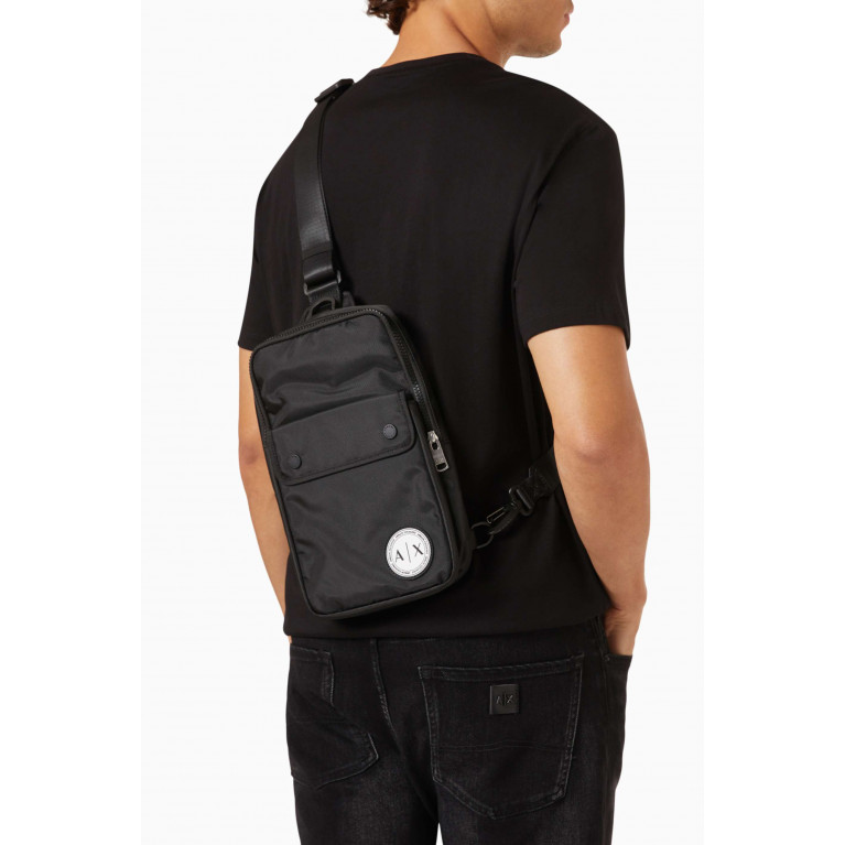 Armani Exchange - AX Logo-patch Crossbody Bag