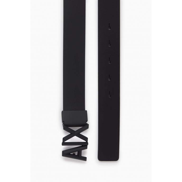 Armani Exchange - Logo Belt in Recycled Leather