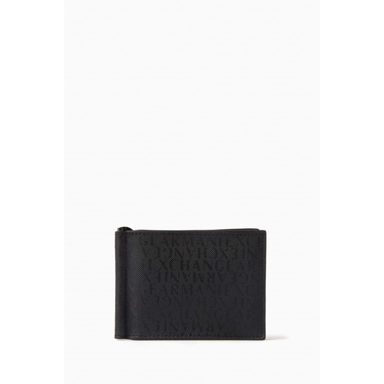 Armani Exchange - AX Logo Bi-fold Credit Card Holder in Leather