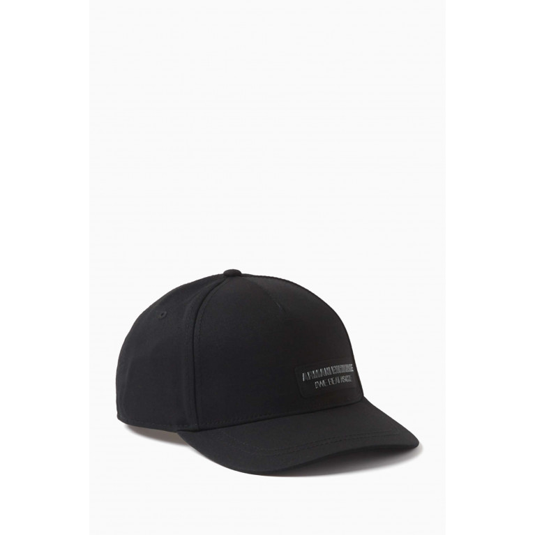 Armani Exchange - Logo Baseball Cap in Cotton Black