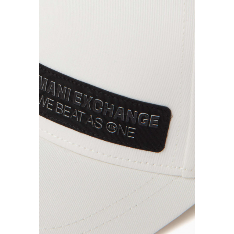 Armani Exchange - Logo Baseball Cap in Cotton White