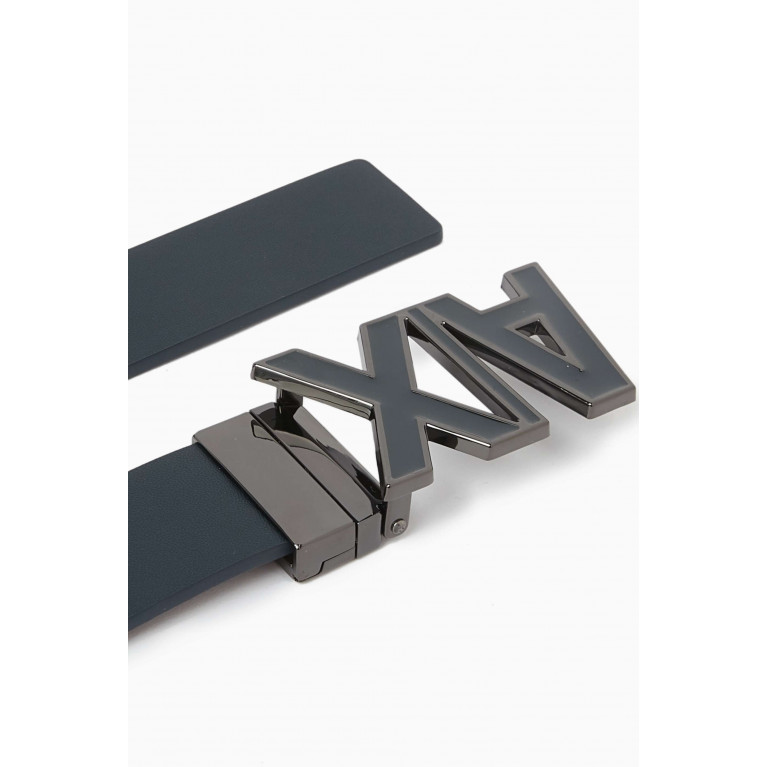 Armani Exchange - Reversible Logo Belt in Bovine Leather