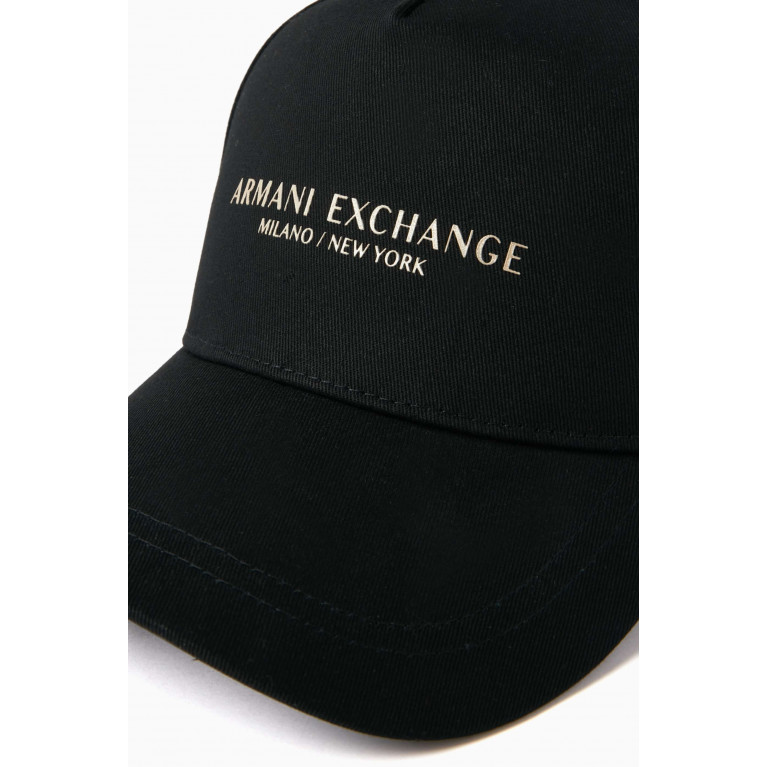 Armani Exchange - Logo Baseball Hat in Gabardine
