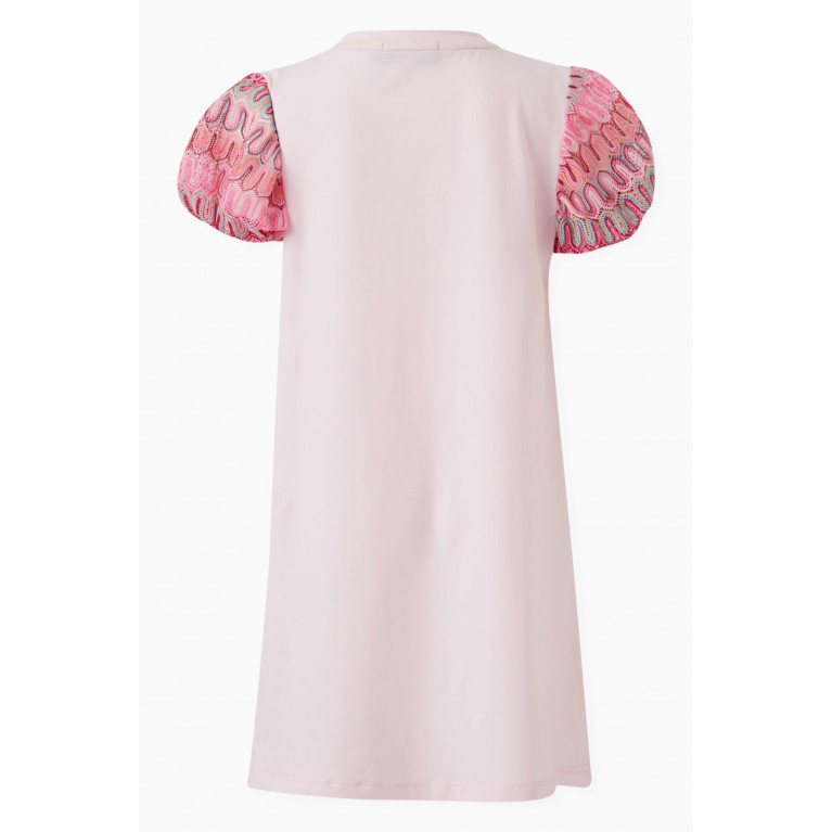 AIGNER - Logo-embroidered Dress in Cotton Pink