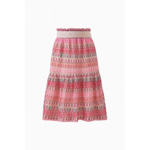 AIGNER - Embroidered Midi Skirt