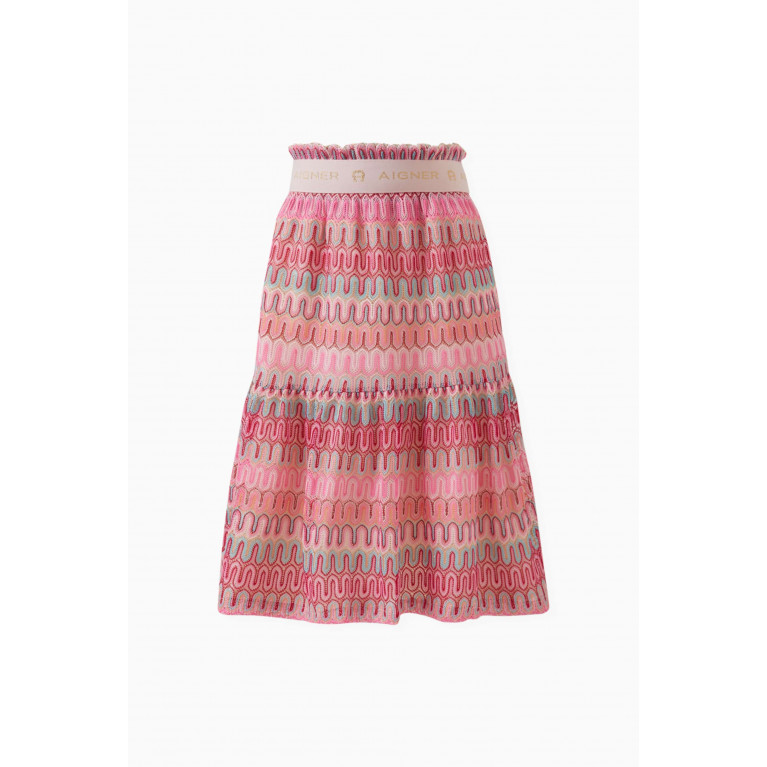 AIGNER - Embroidered Midi Skirt