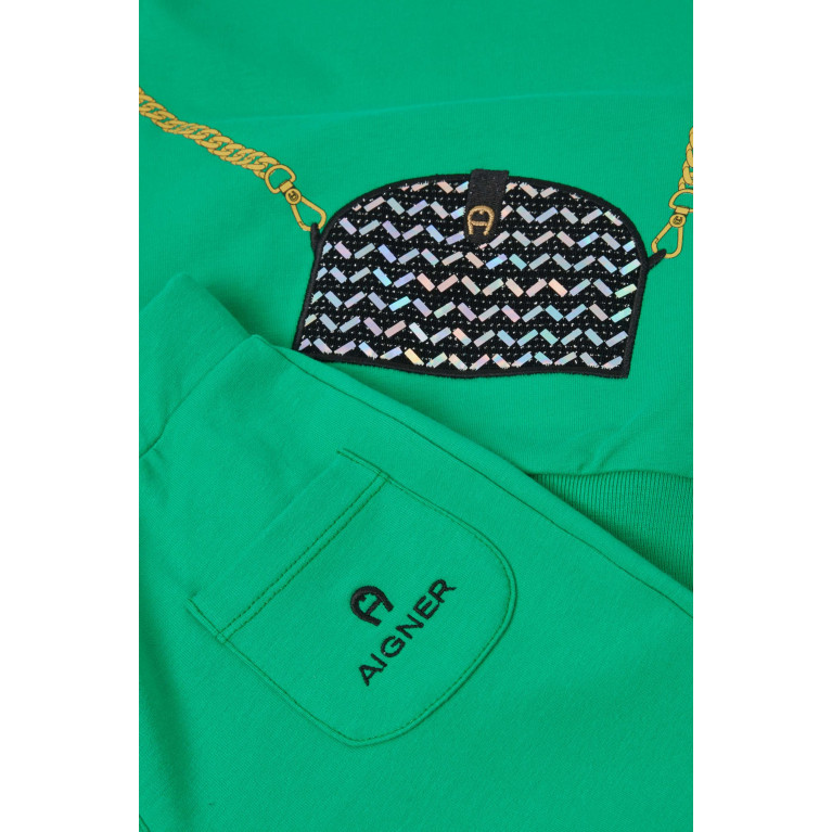 AIGNER - Bag-print Sweatshirt Set in Cotton