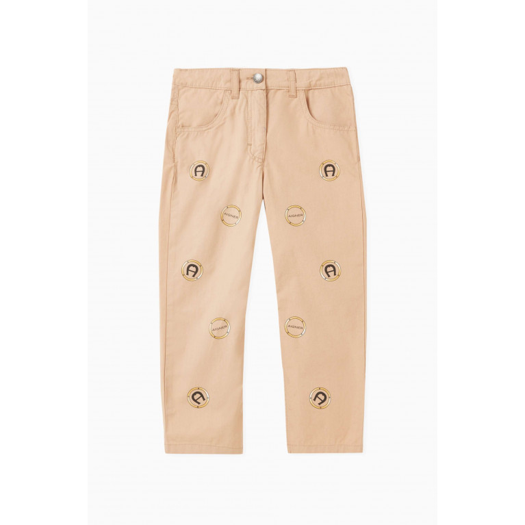 AIGNER - Logo-embroidered Pants in Poplin