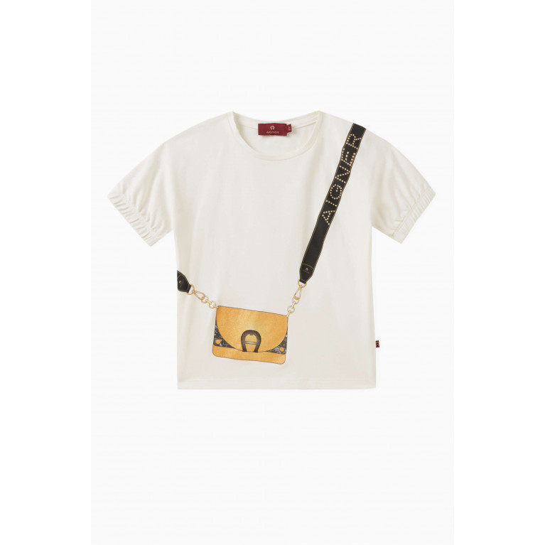 AIGNER - Crossbody Bag-print T-shirt in Cotton Neutral