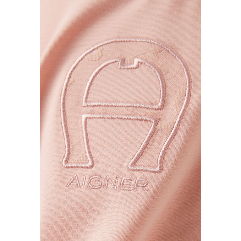 AIGNER - Tulle-sleeve Dress in Cotton Pink
