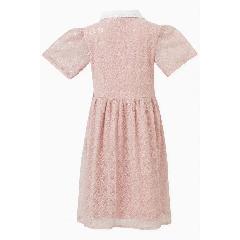 AIGNER - Peterpan Bow Dress in Lace Pink