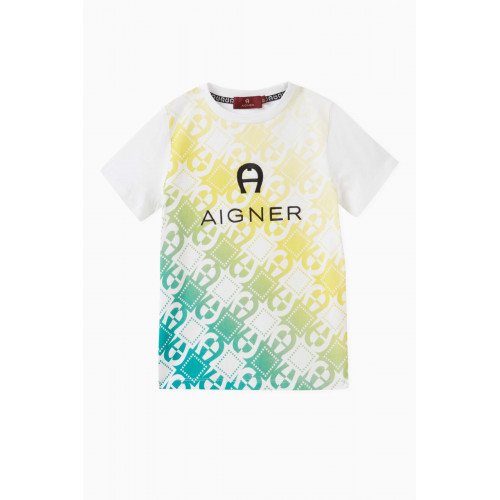 AIGNER - Gradient Logo-print T-shirt in Cotton