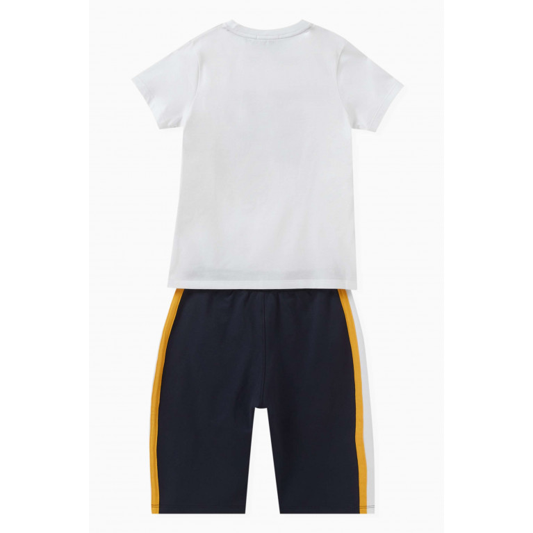 AIGNER - Logo T-shirt & Shorts Set in Cotton-jersey