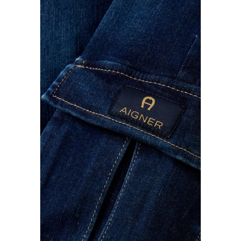 AIGNER - Logo Detail Jeans in Stretch Denim
