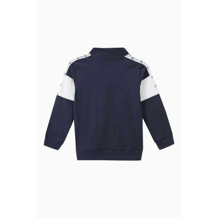 AIGNER - Colour-block Sweatshirt in Cotton Blue
