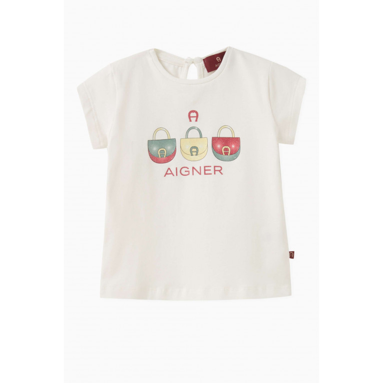 AIGNER - Logo-print T-shirt in Cotton Neutral