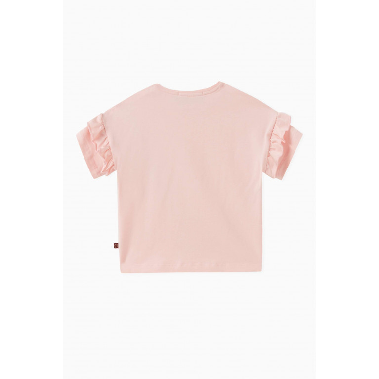 AIGNER - Shoulder Bag Print T-shirt in Cotton Pink