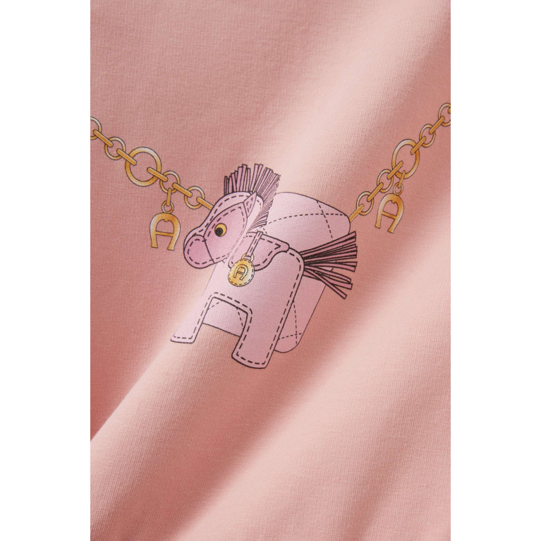 AIGNER - Horse Shoulder Bag Print Sweatshirt in Cotton