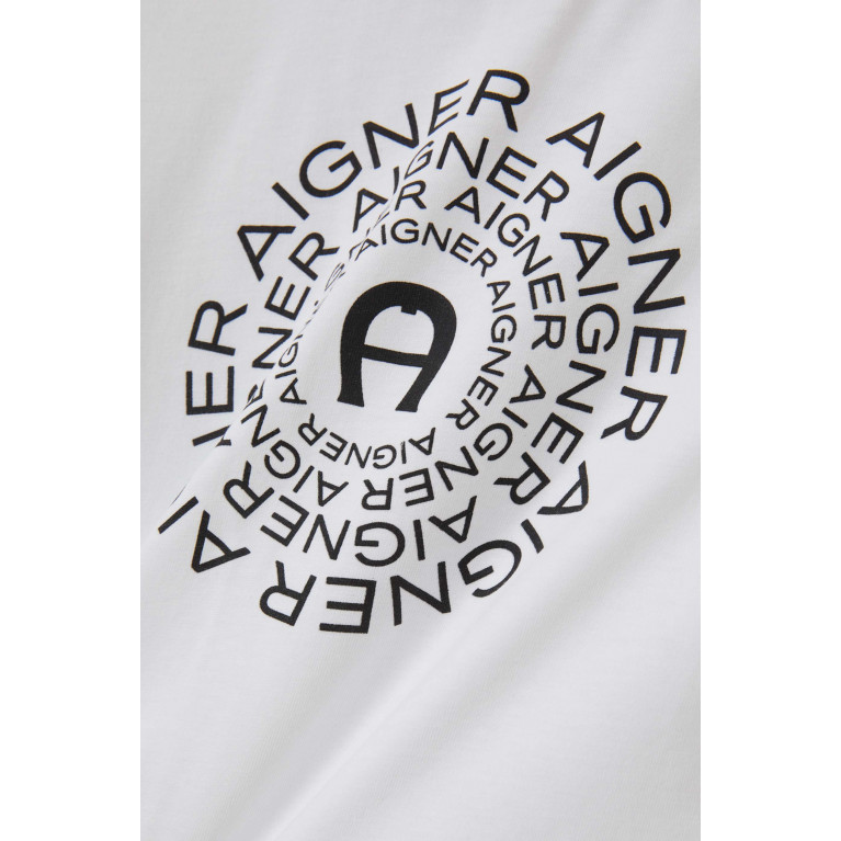 AIGNER - Graphic Logo Print T-shirt in Cotton Black