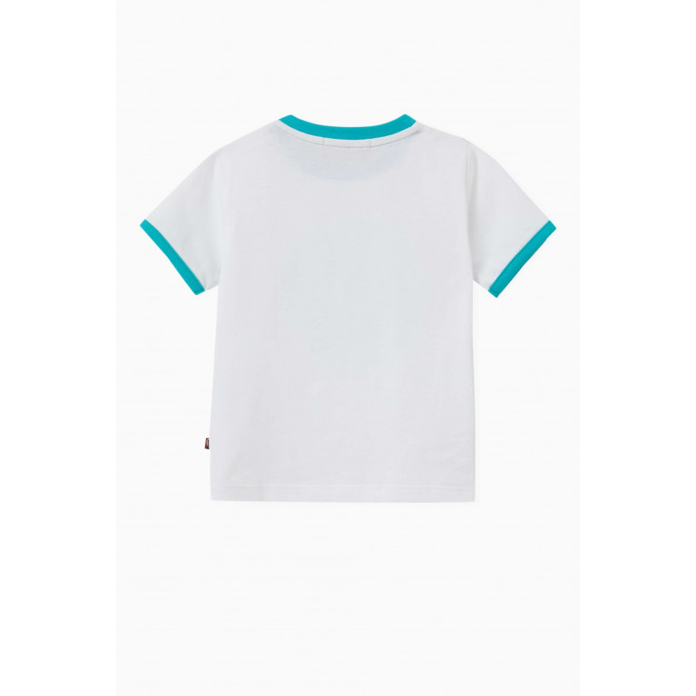 AIGNER - Graphic Logo Print T-shirt in Cotton Blue